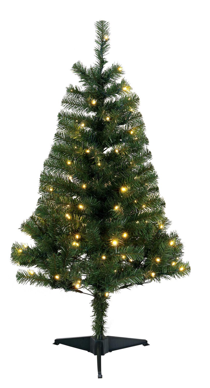 Holiday Time 4' Pre-Lit Regular Full Pine Christmas Tree - Green | Walmart Canada