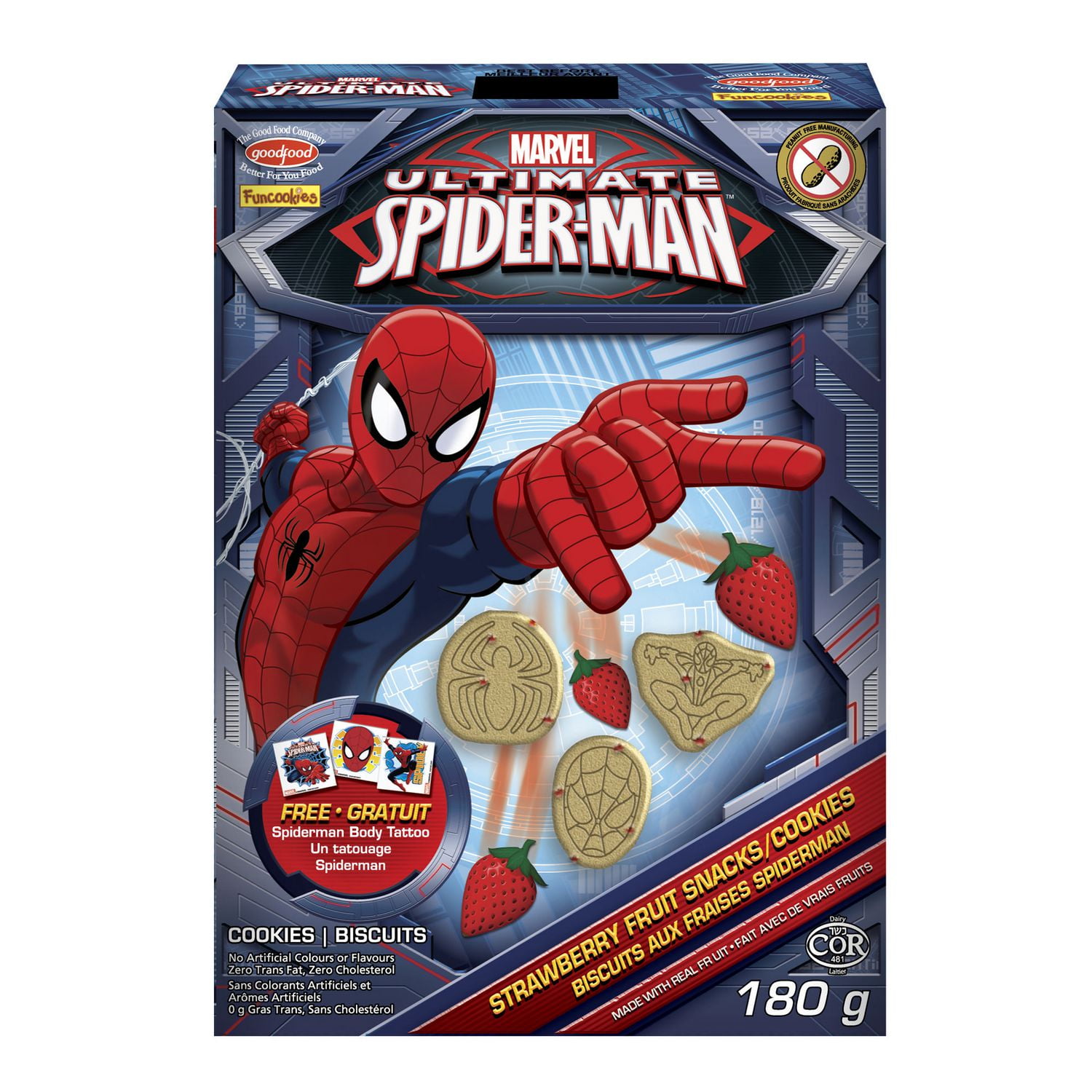 Funcookies Marvel Ultimate Spiderman Cookies, 180 g, Spiderman