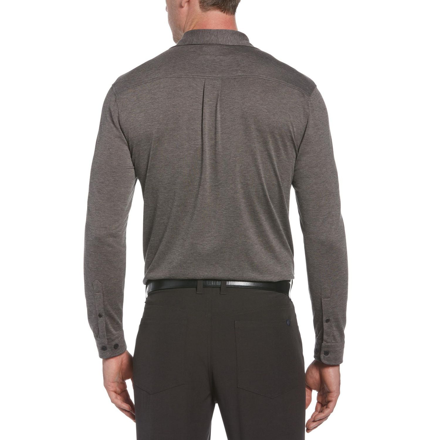 Chemise boutonnée éco extensible légère à manches longues pour hommes