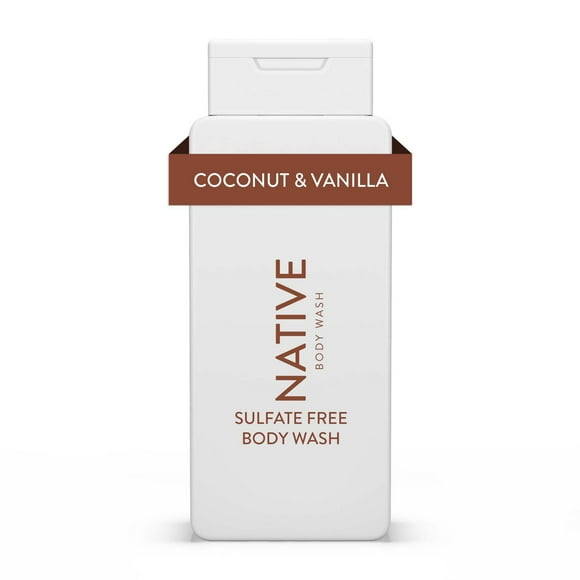 Native – Nettoyant pour le corps Noix de coco et vanille sans sulfate 532 ml