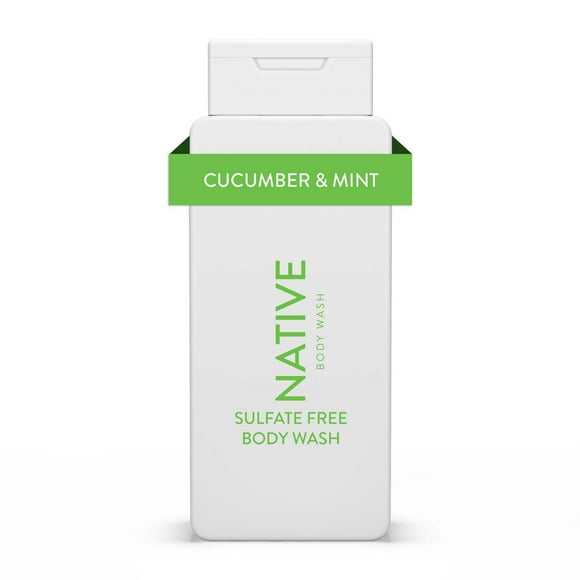 Native – Nettoyant pour le corps Concombre et menthe sans sulfate 532 ml
