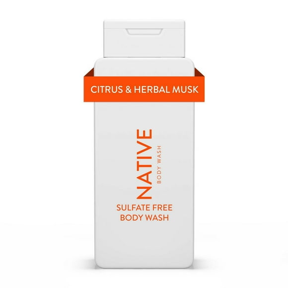 Native – Nettoyant pour le corps Agrumes et musc botanique sans sulfate, sans parabènes 532 ML