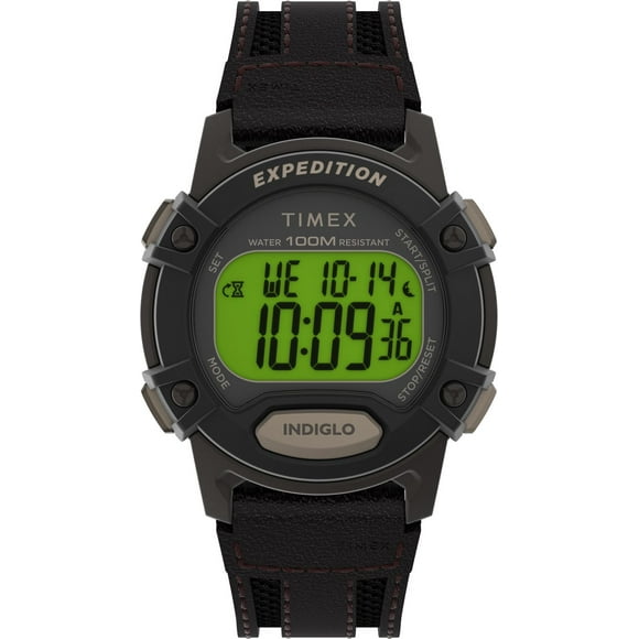 Timex® Expedition® CAT5 Leather Strap Watch