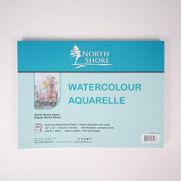 North Shore watercolor paper 11"x15", 15" x 11" watercolor paper