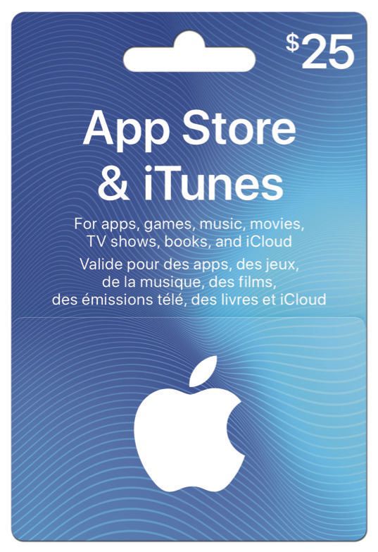 $25 iTunes Gift Card.
