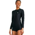 thumbnail image 2 of Reebok Long Sleeve Zip Up Rashguard, 2 of 6