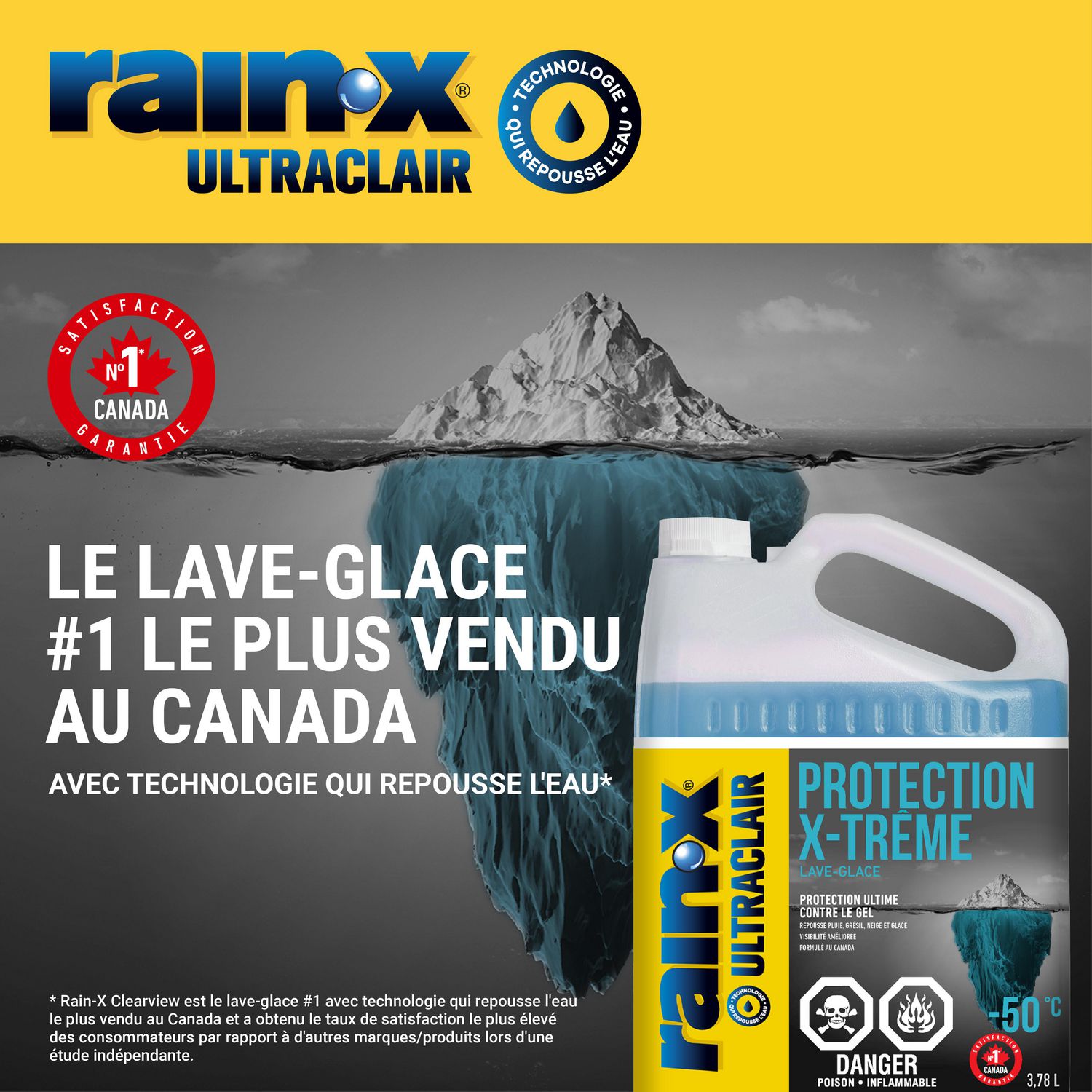 Rain-X 800001313 Nettoyant pour le verre et le plastique X-treme Clean