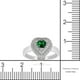 Pure - Les femmes anneau émeraude à coeur zircone cubique façonné en argent sterling - RING-1594-EM – image 2 sur 2