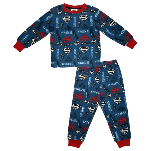 Superman Pyjama à manches longues en micro-polaire pour tout-petit