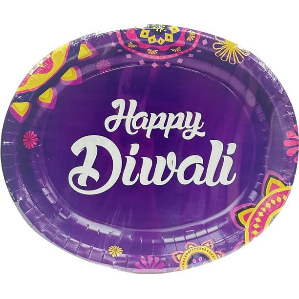 Diwali Paper Plate, 10" x 12", 8ct, Diwali tableware Walmart.ca