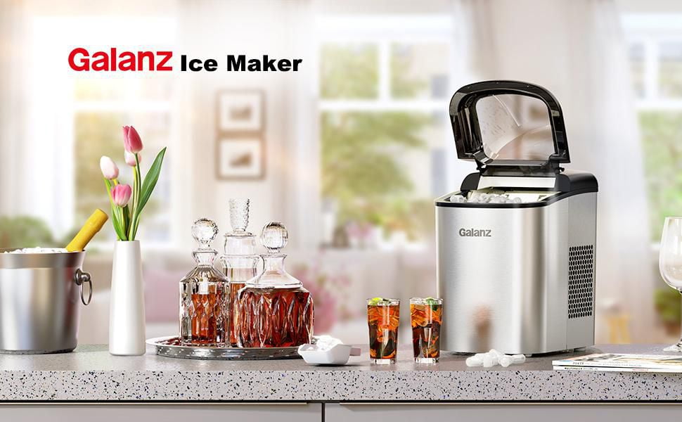 Galanz 26LB Freestanding Ice Maker in on sale Stainless Steel