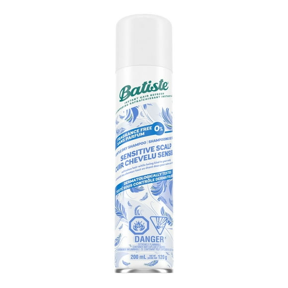 Batiste Sensitive Scalp Unscented Dry Shampoo  200ml, This lightweight formula is developed and suitable for sensitive scalp