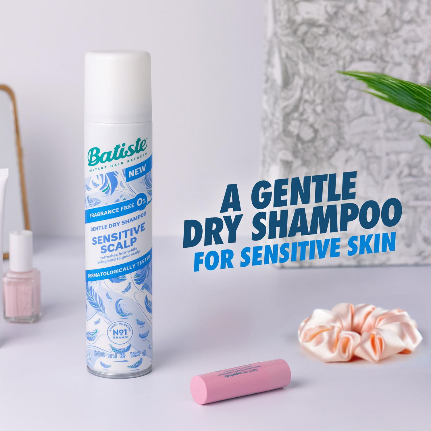 Batiste Sensitive Scalp Unscented Dry Shampoo  200ml, This lightweight formula is developed and suitable for sensitive scalp