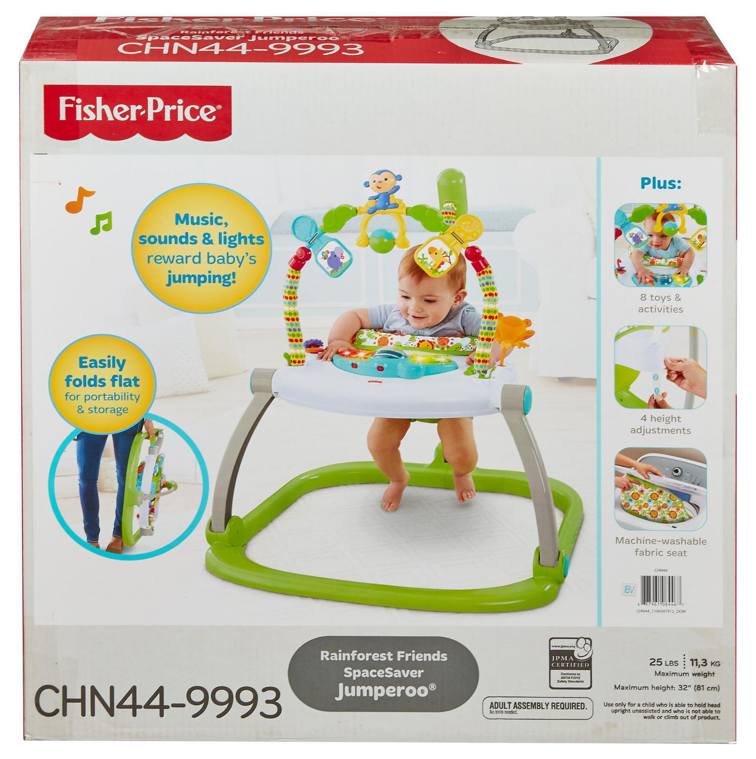 FISHER-PRICE Rainforest Friends Spacesaver Jumperoo CHN44 Price in India -  Buy FISHER-PRICE Rainforest Friends Spacesaver Jumperoo CHN44 online at