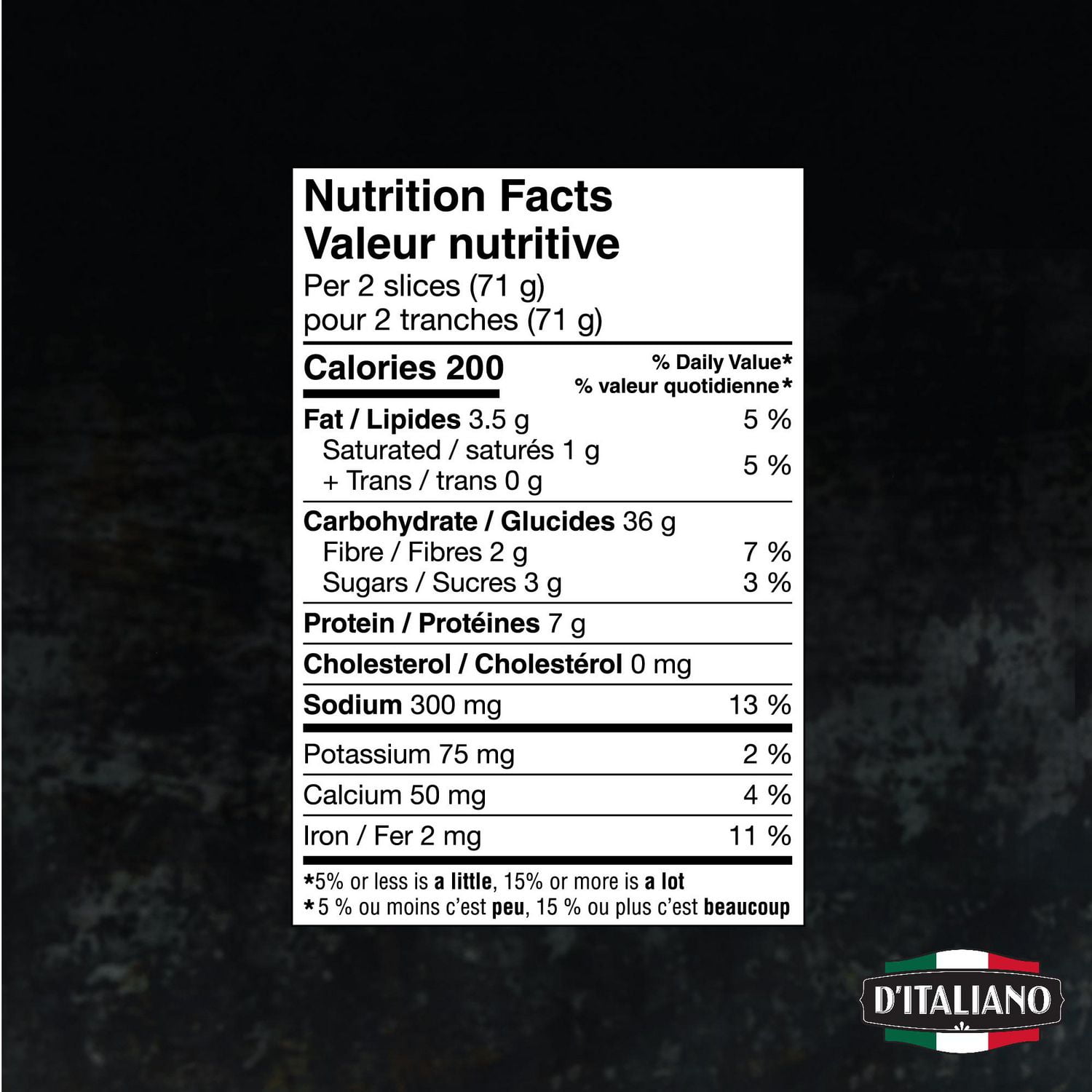 D'Italiano Brizzolio extra soft sliced bread