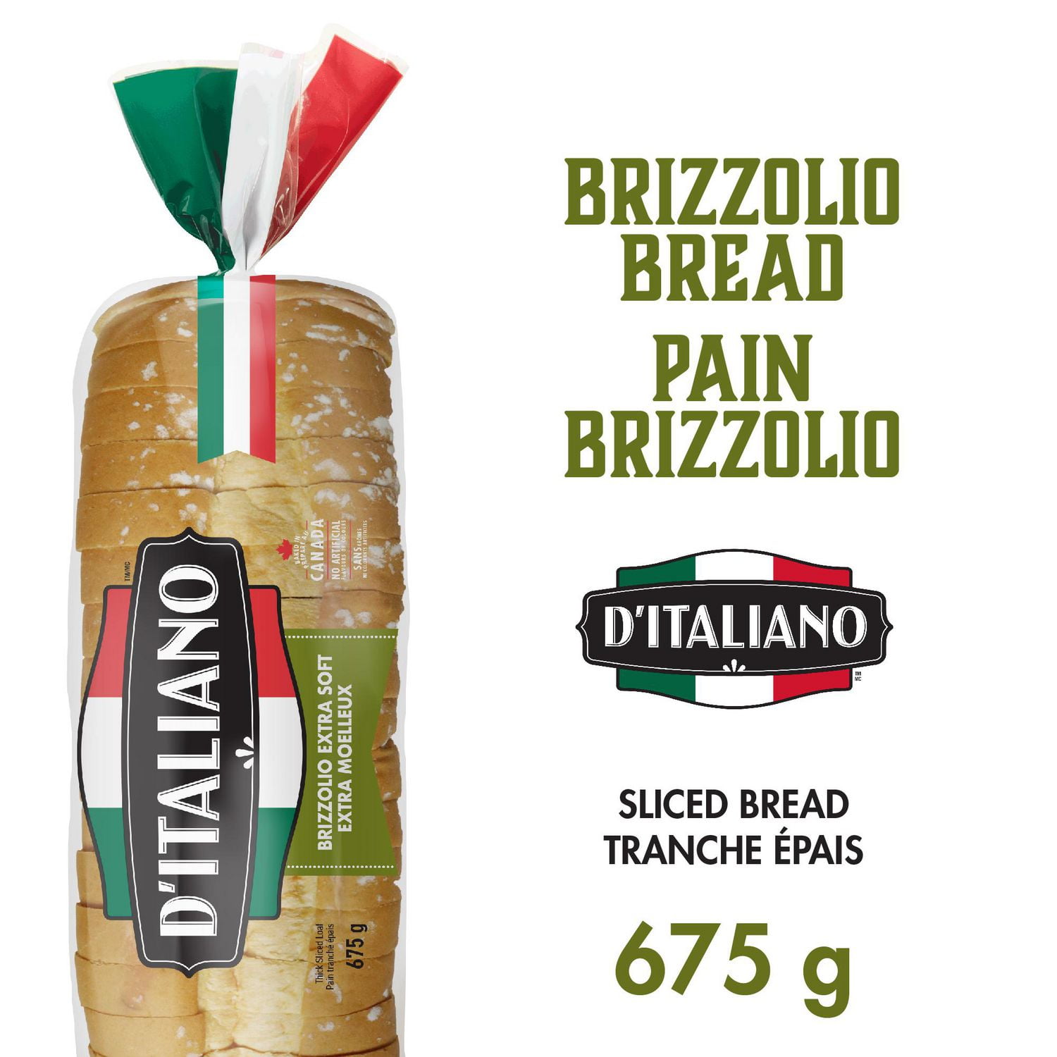 D'Italiano Brizzolio extra soft sliced bread