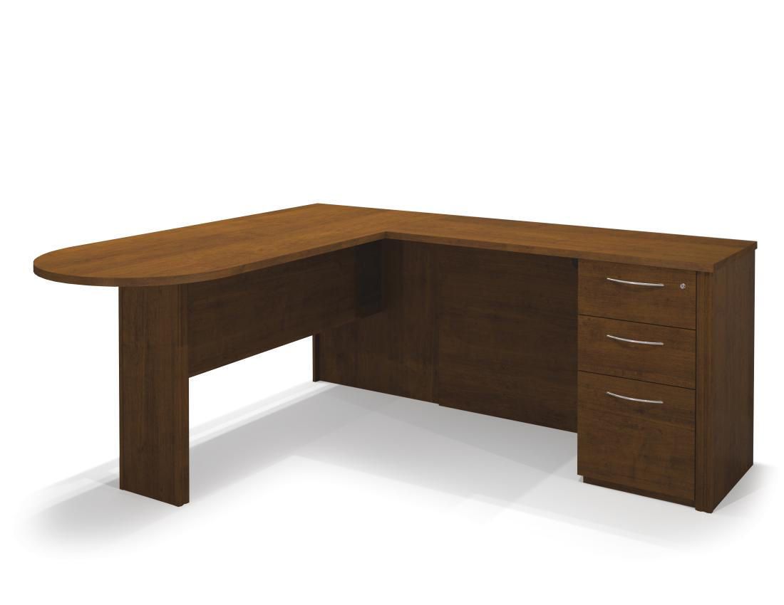 Bestar Embassy 66" Lshaped desk including assembled pedestal Walmart