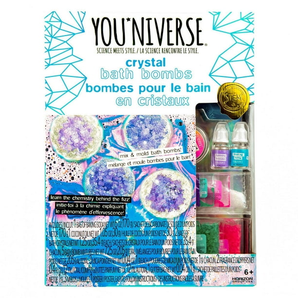 YOUniverse Bombes pour le bain en cristaux, crée tes propres