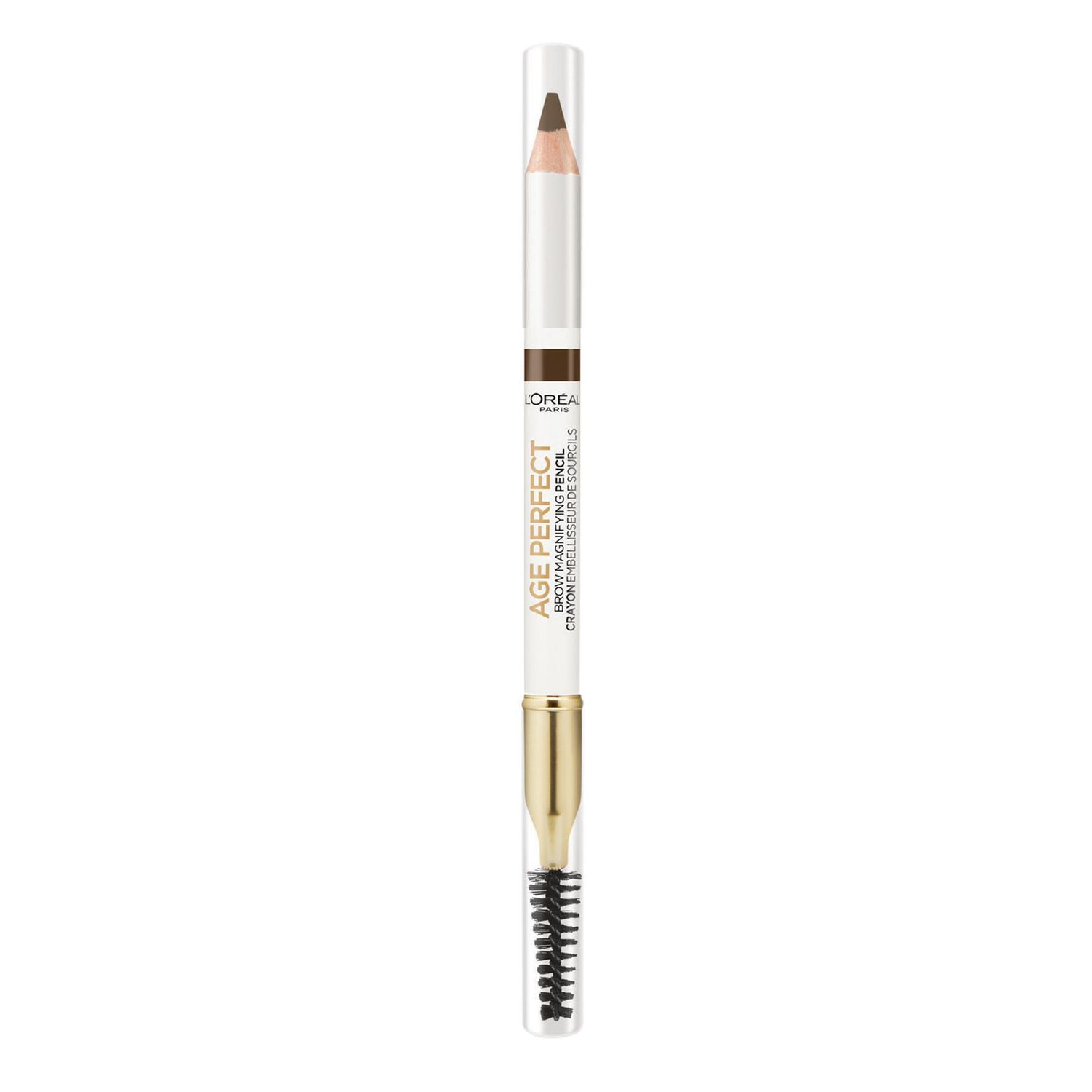 L'Oréal Paris Age Perfect Brow Pencil, Fills & Defines Eyebrows, Natural Waxes, Deep Brown, 0.60