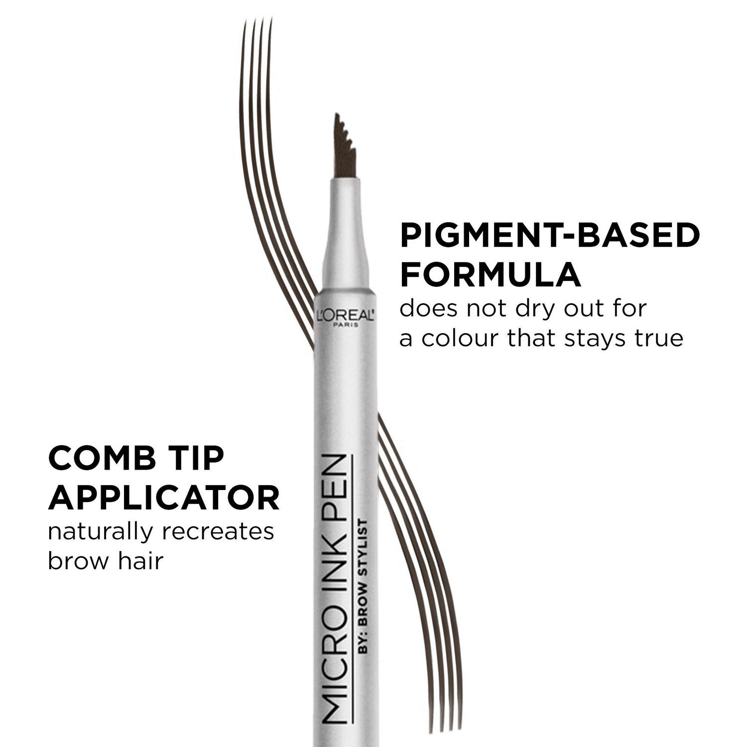 L'Oréal Paris Micro Ink Pen by Brow Stylist, Microblading Eyebrow Pen with  Comb Tip, Up to 24H Waterproof Wear, Dark Brunette | Walmart Canada