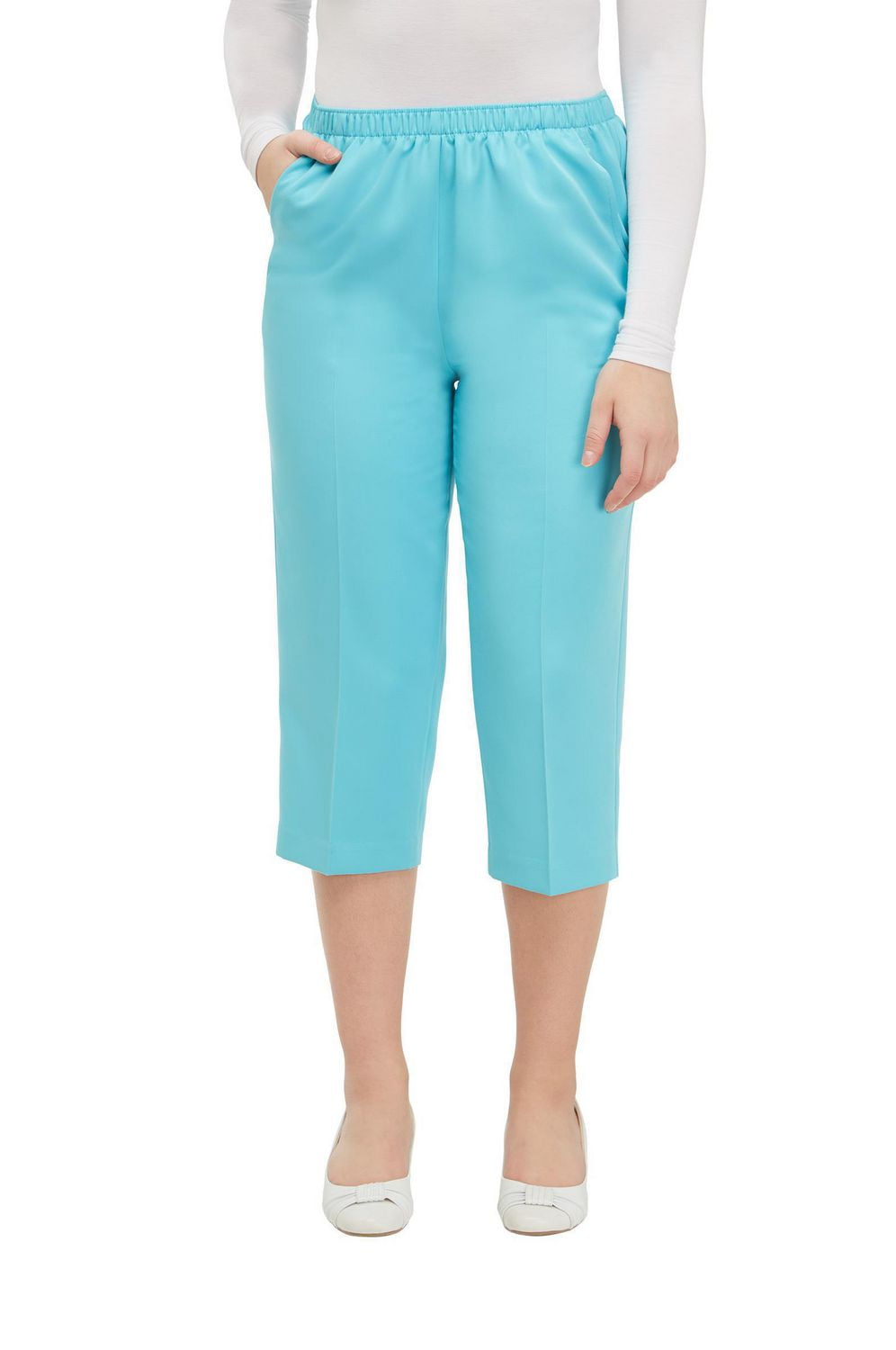 Alia Women's Microfiber Twill Pull On Capri Walmart Canada