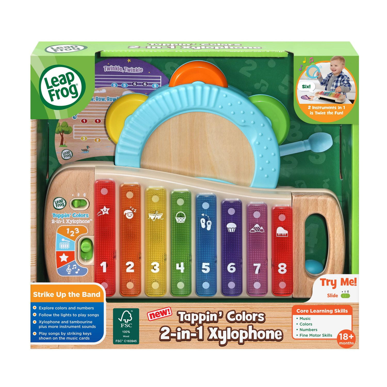 LeapFrog Tappin' Colors 2-in-1 Xylophone™ - English Version 