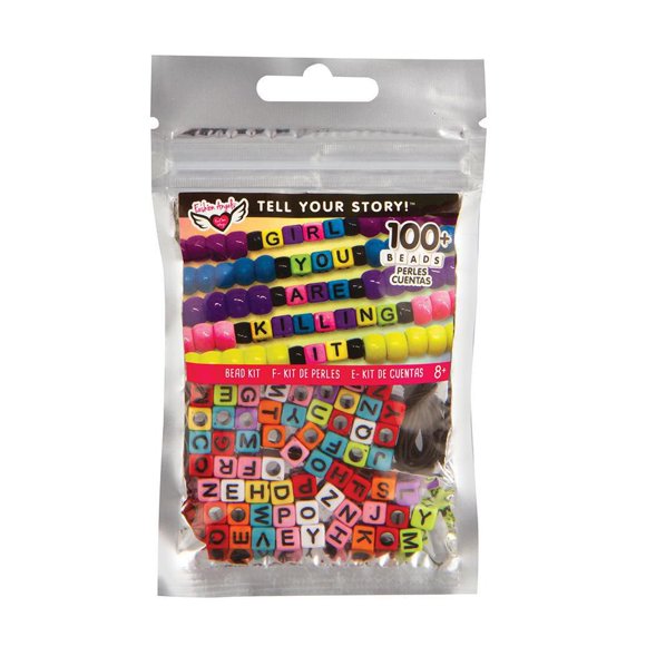Fashion Angels Tell Your Story Alphabet Bead Bag-Rainbow Cubes
