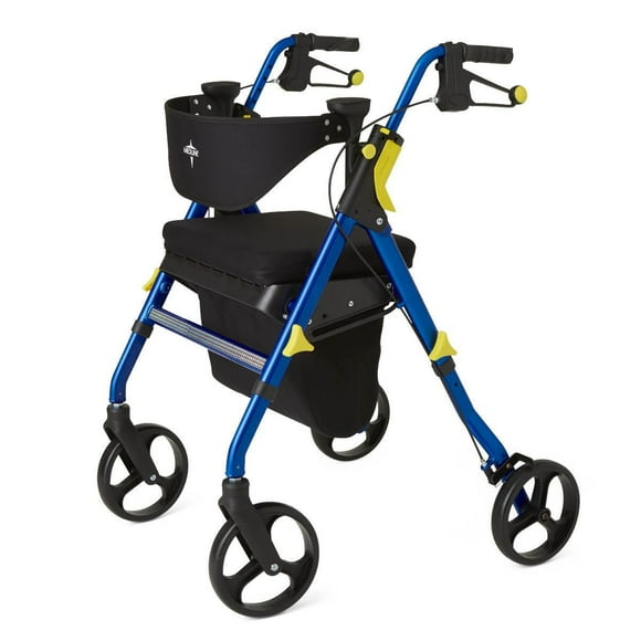 Medline Empower Rolling Walker Rollator-BLUE