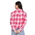 thumbnail image 3 of No Boundaries Women's Cropped Flannel Shirt, 3 of 6