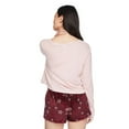 thumbnail image 3 of No Boundaries Women's Scoop Neckline Sleep Tee, 3 of 6