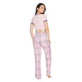 thumbnail image 3 of No Boundaries Women's Tee and Flannel Pant 2-Piece Set, 3 of 6