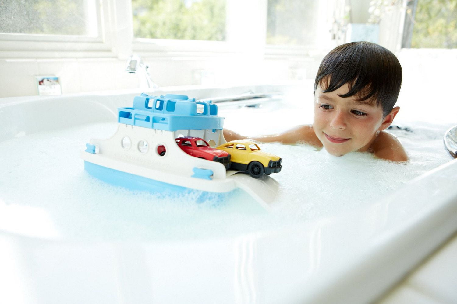 Green toys ferry boat with mini cars online