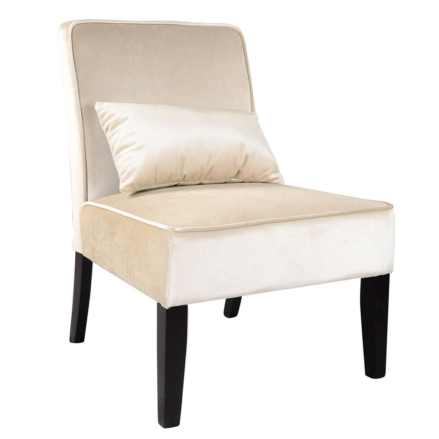 CorLiving Antonio Soft Cream Velvet Lounge Chair Walmart Canada