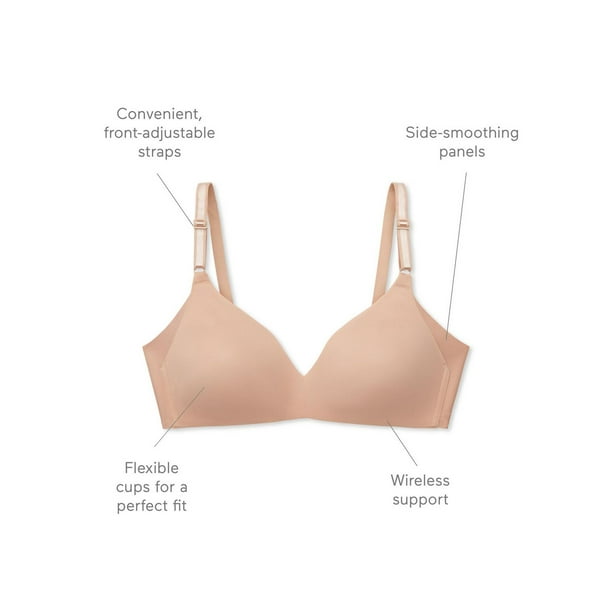 Warners Blissful Benefits Underarm-Smoothing Comfort Wireless Lightly Lined  T-Shirt Bra (RM7561E), Wireless Lightly Lined T-Shirt Bra
