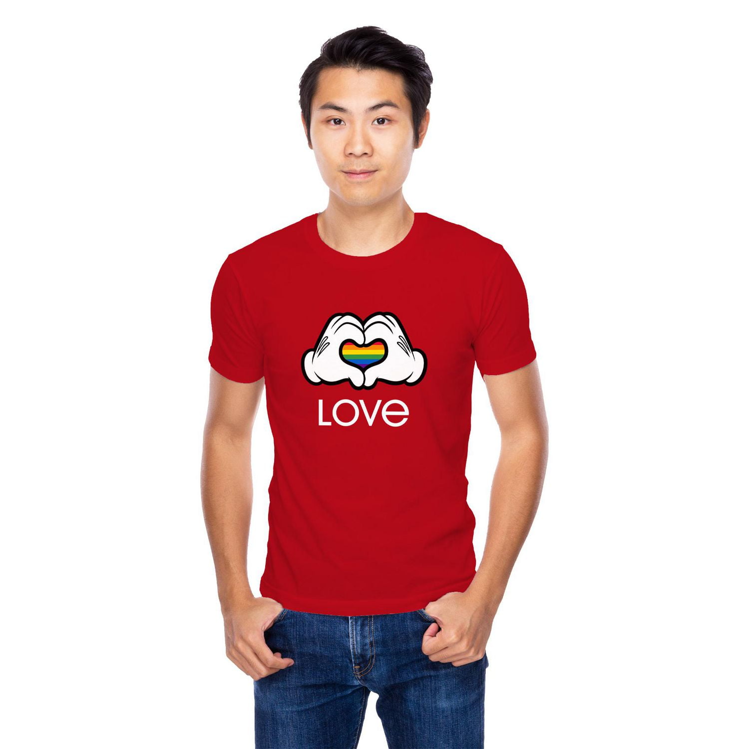 Men's Disney Rainbow Love Short Sleeve T-Shirt