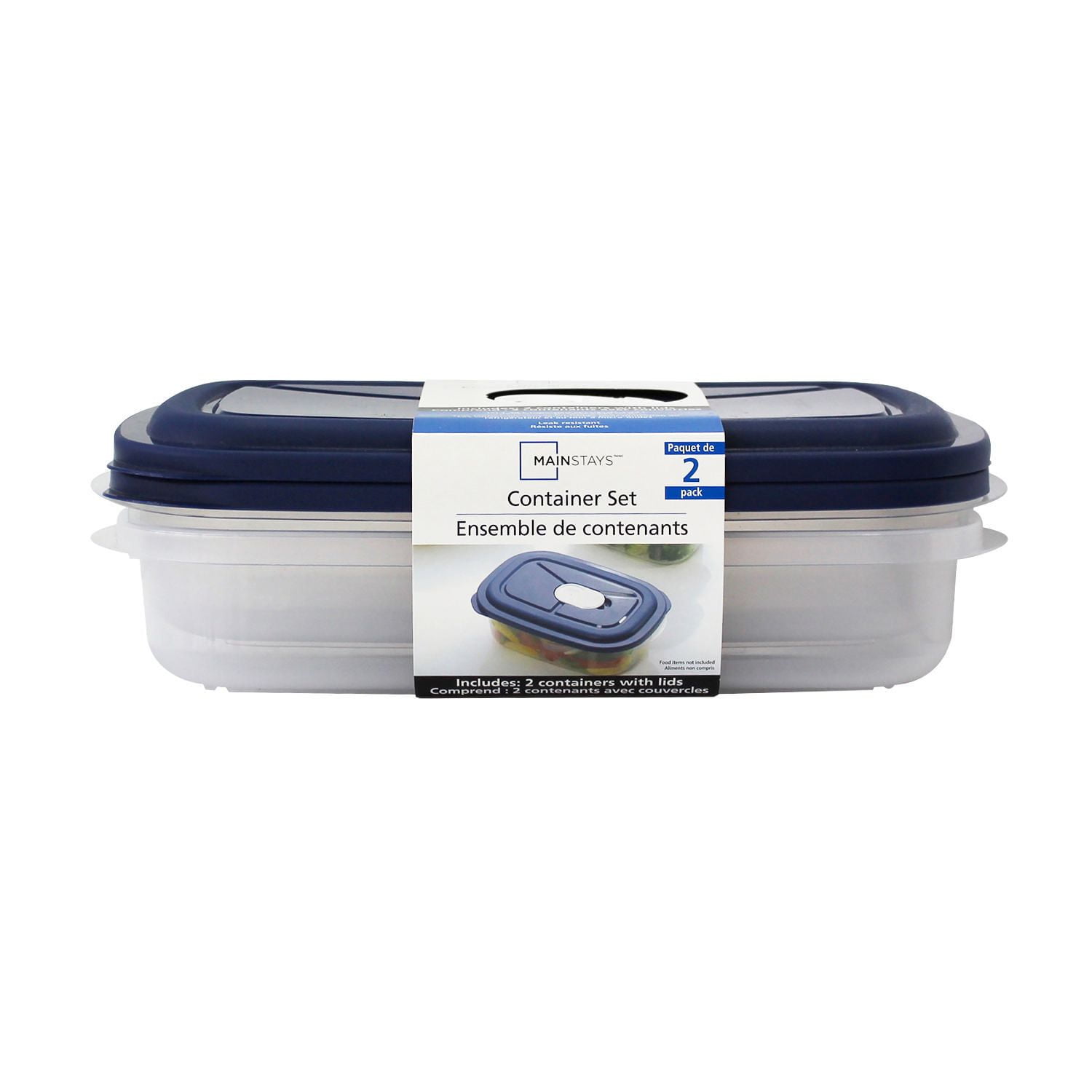Mainstays 2 Pack Food Storage 1 4 L Containers Set With