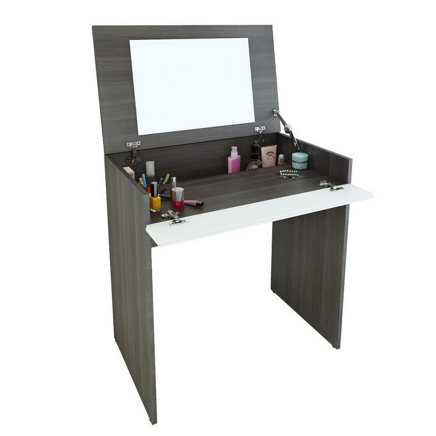Nexera Tribeca Ebony And White Vanity Desk