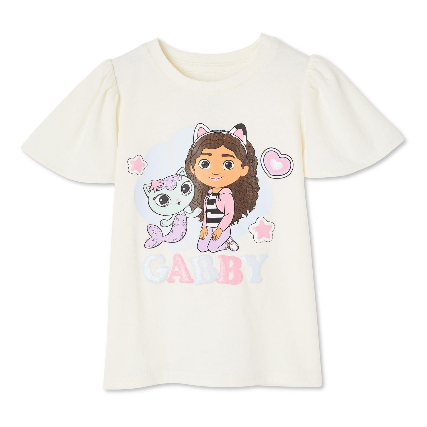 Gabby's Dollhouse Toddler Girls' Flutter Sleeve Tee