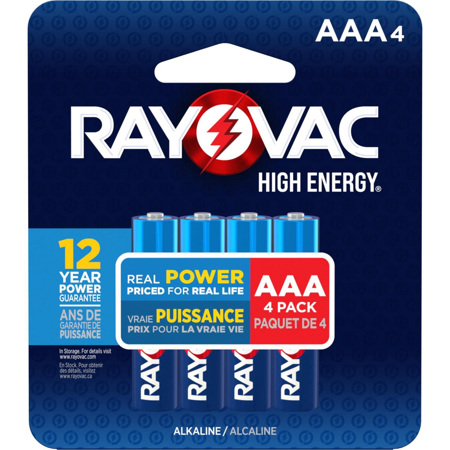Rayovac High Energy AAA Batteries (4 Pack), Alkaline Triple A Batteries