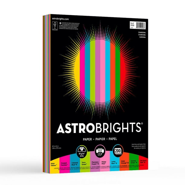 Assortiment de papier 10 couleurs Astrobrights «Charisme»