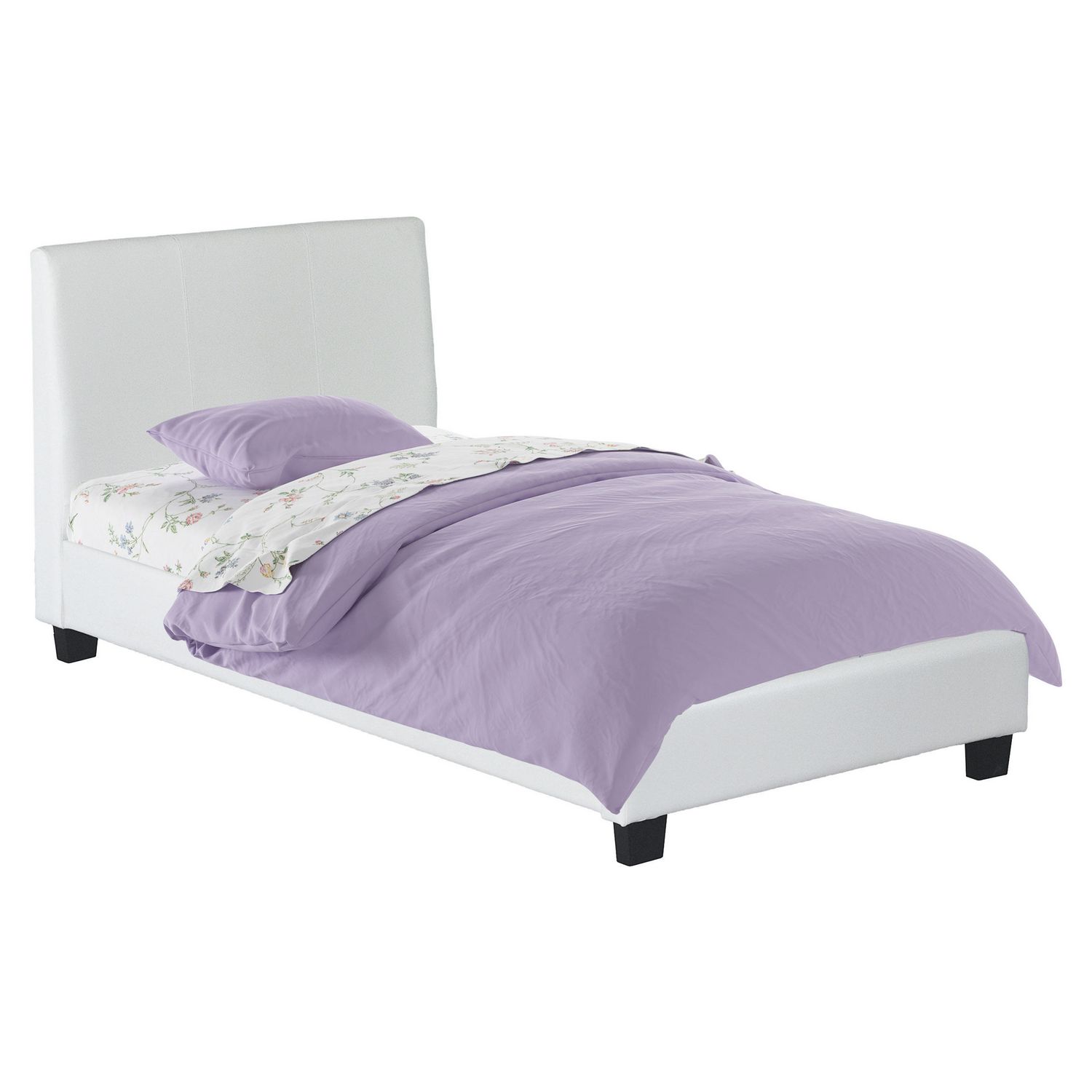 Corliving San Diego Collection White, San Diego Bed Frame