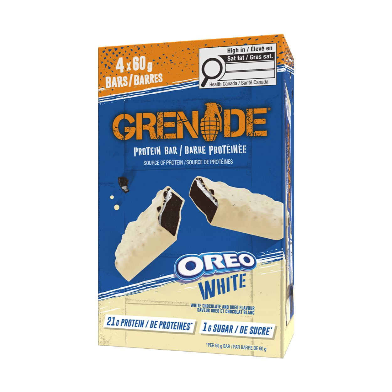 Grenade Barre Protéinée Oreo Blanc 4x60g