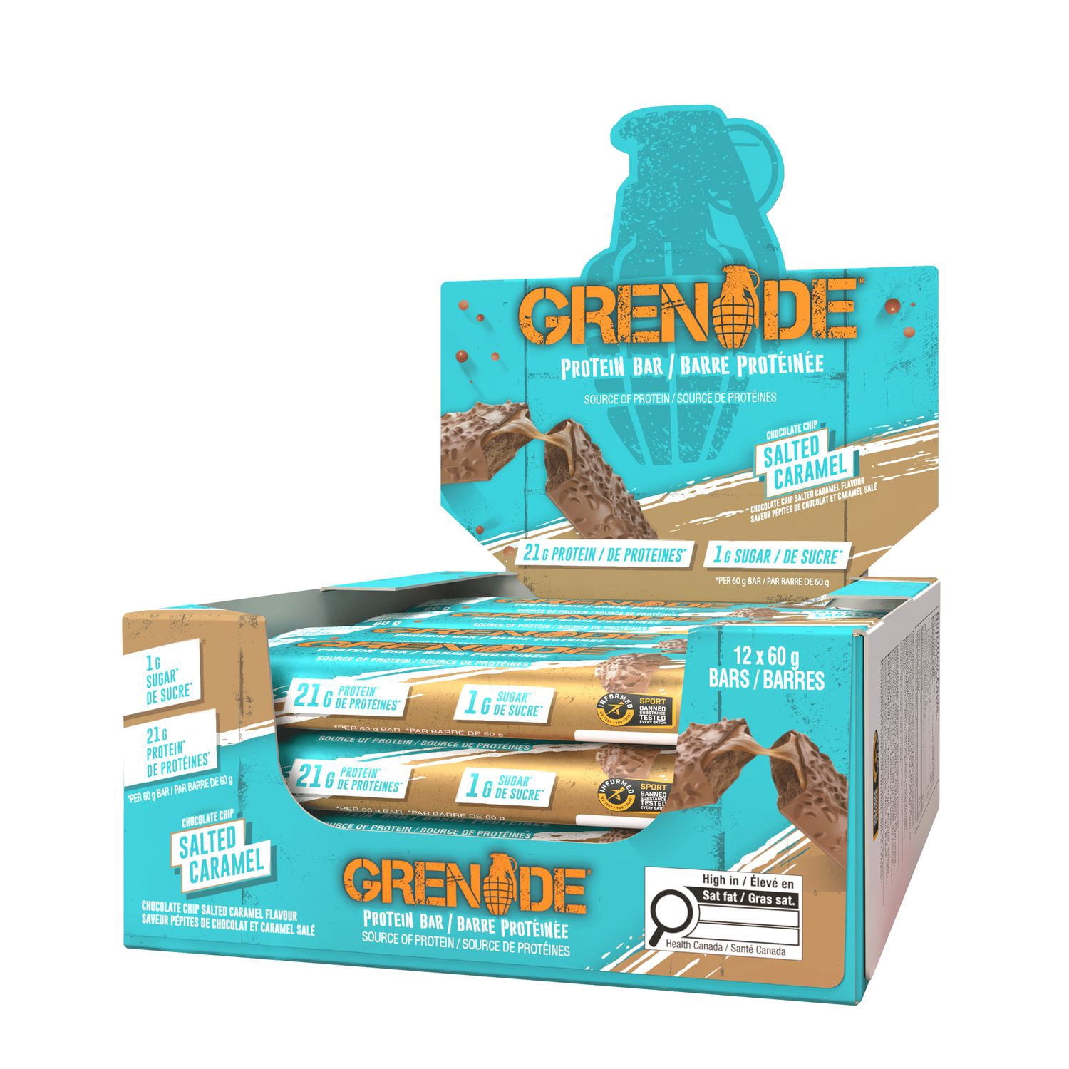 thumbnail image 3 of Grenade Protein Bar Chocolate Chip Salted Caramel, 3 of 5