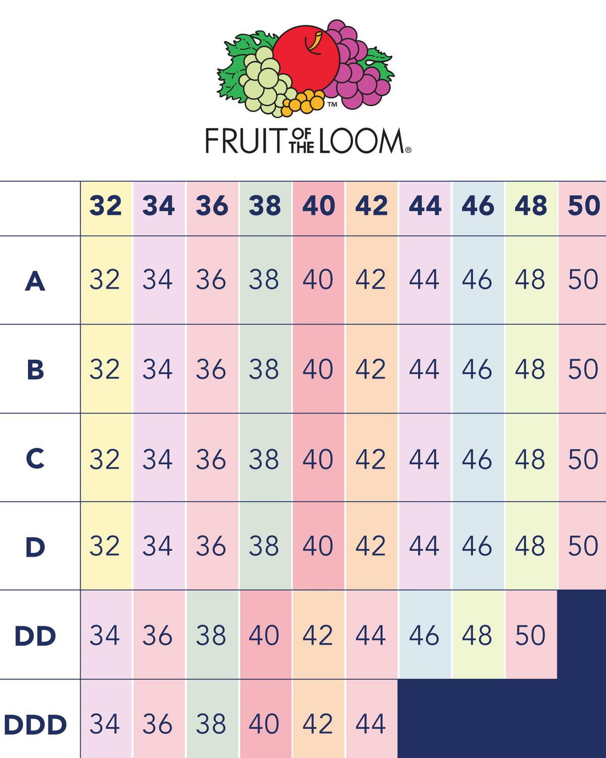 Fruit of the Loom, Built Up Sports Bra