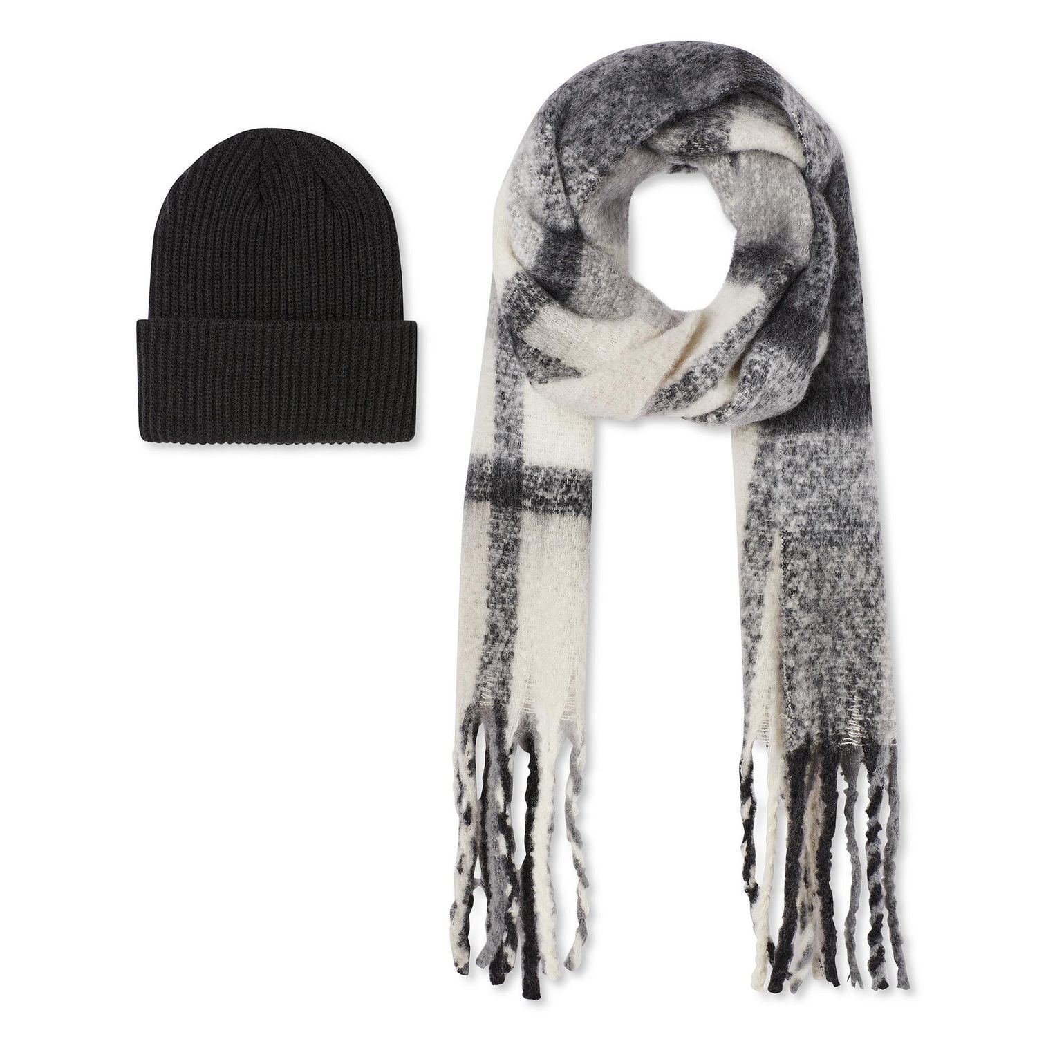 Time and Tru Women's Hat and Scarf 2-Piece Set