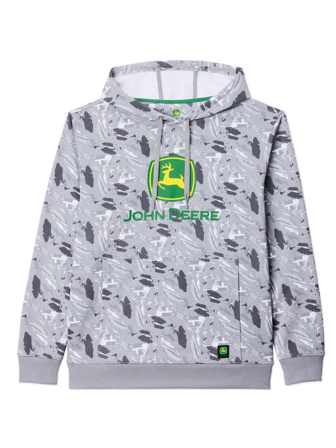 John Deere Men’s Core Logo Pull Over Fleece Hoodie Graphic Camo Print