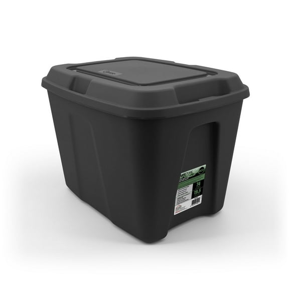 74L Black Tote, 74L storage Tote, made in Canada