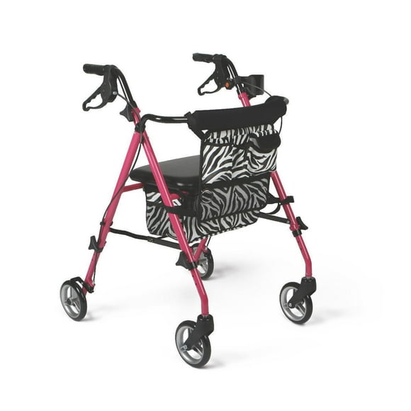 Déambulateur à imprimé zèbra en rose Posh de Medline