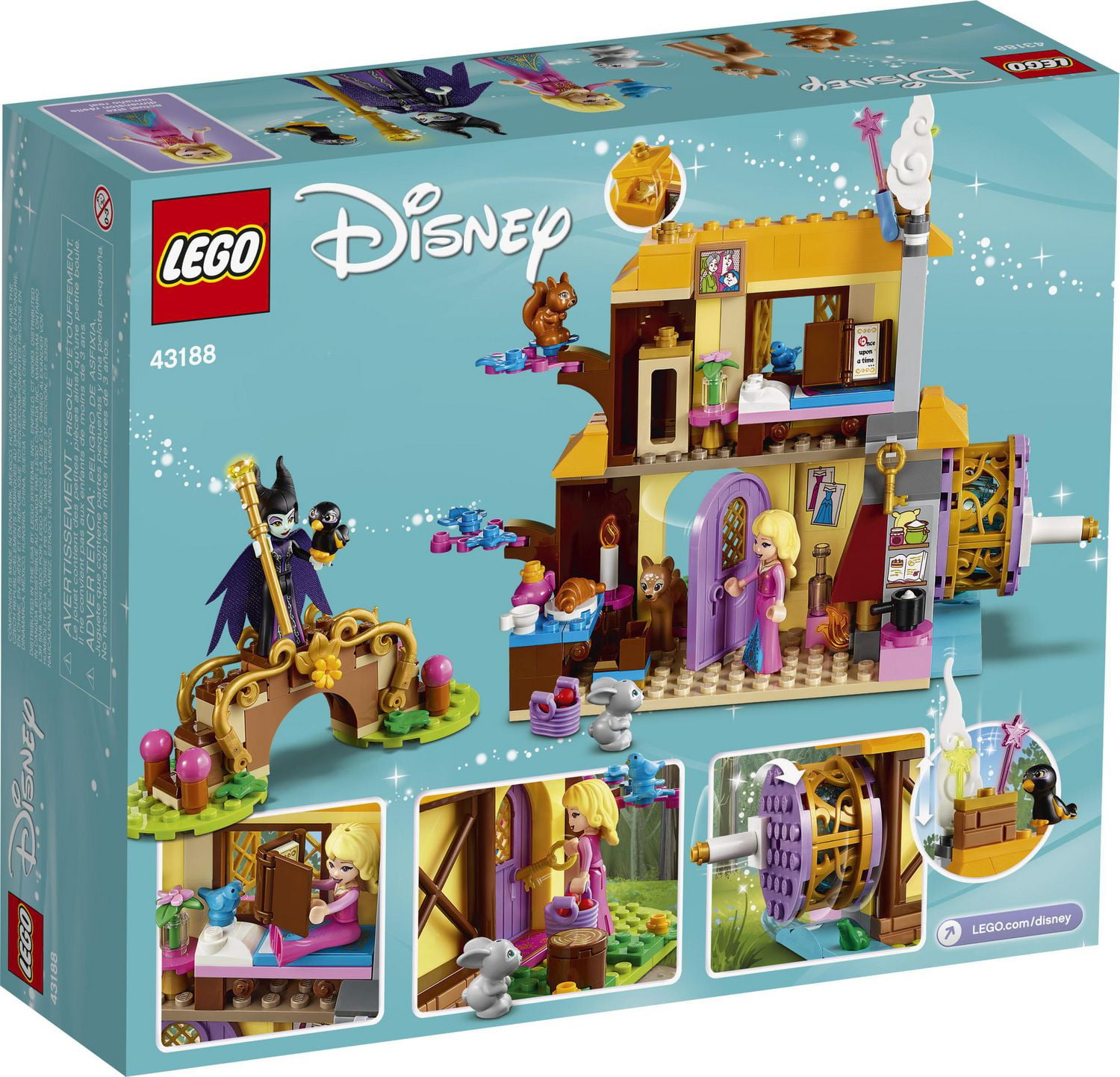 LEGO Disney Aurora s Forest Cottage 43188 Toy Building Kit 300 Pieces