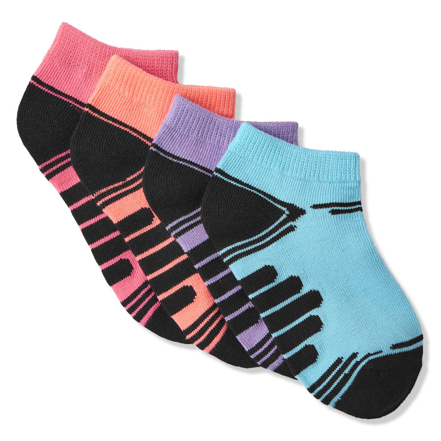 Athletic Works Girls' 4-Pack Low Cut Socks | Walmart Canada